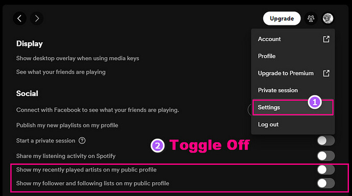 hide spotify playlists from the public