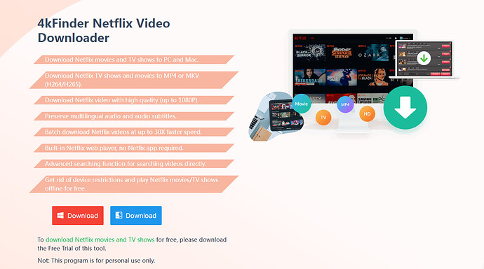 4kFinder Netflix Video Downloader