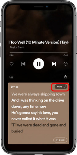 Enable Spotify Lyrics on Phone